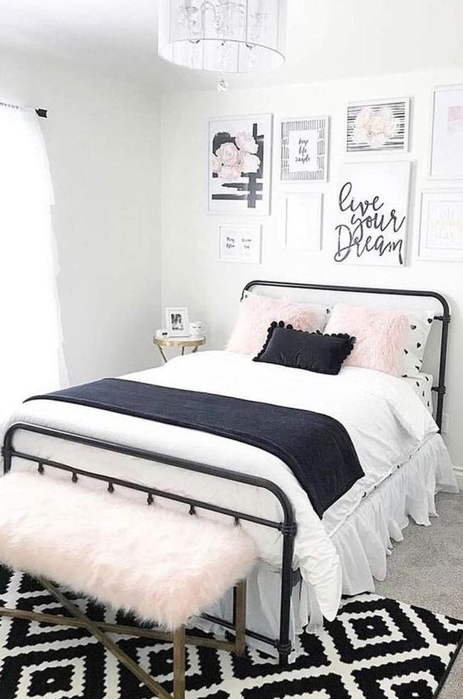 Black Metal Bed White Sanctuary