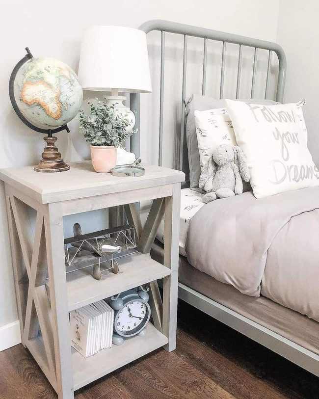 Metal Bed, Gray Serenity