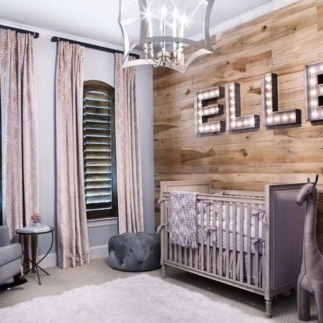 Oversized Pink Nursery Name Lights
