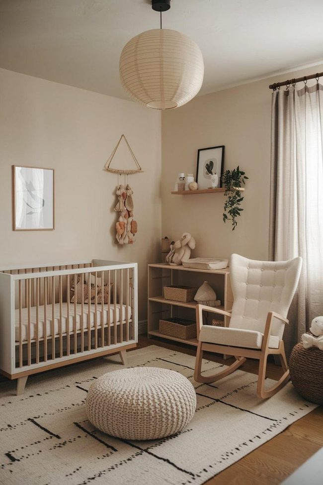 Daylit Wood Nursery with Geometric Touches
