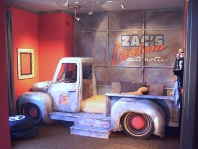 Orange Truck Bed Garage