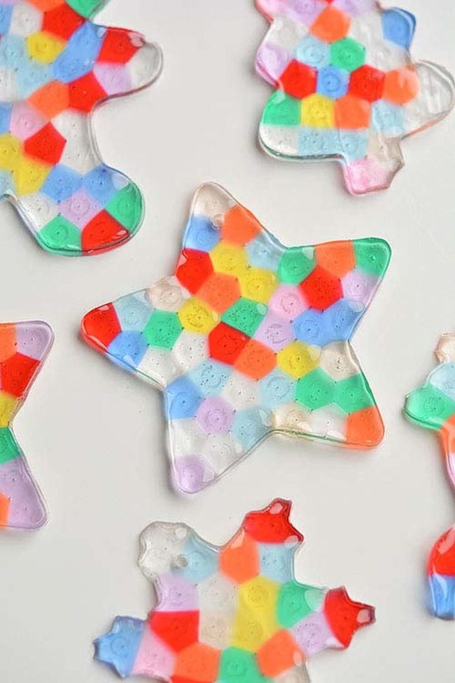 Colorful Melted Bead Ornaments
