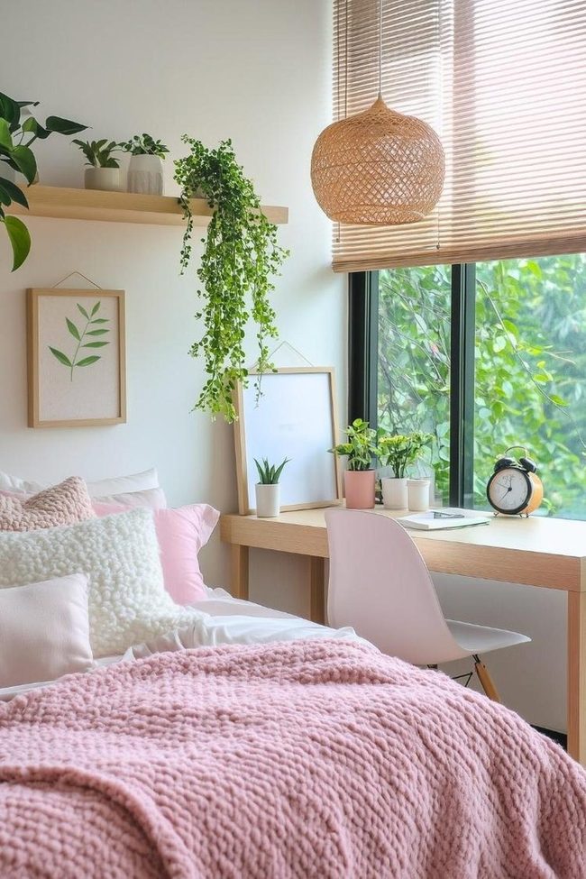 Pastel Purple Sleeping Quarters Wall
