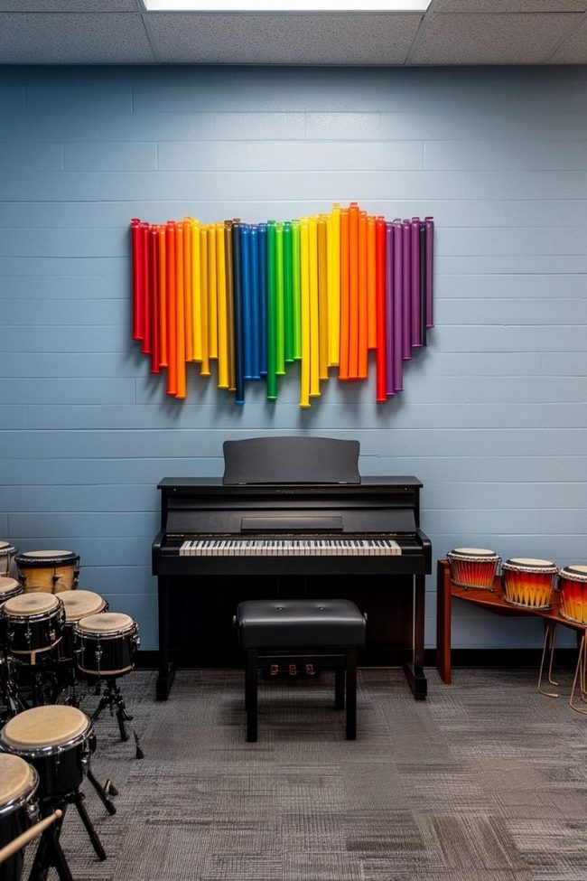 Children'S Piano And Drum Corner