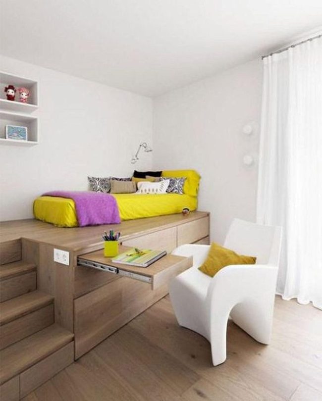Yellow Brightness Small Bedroom