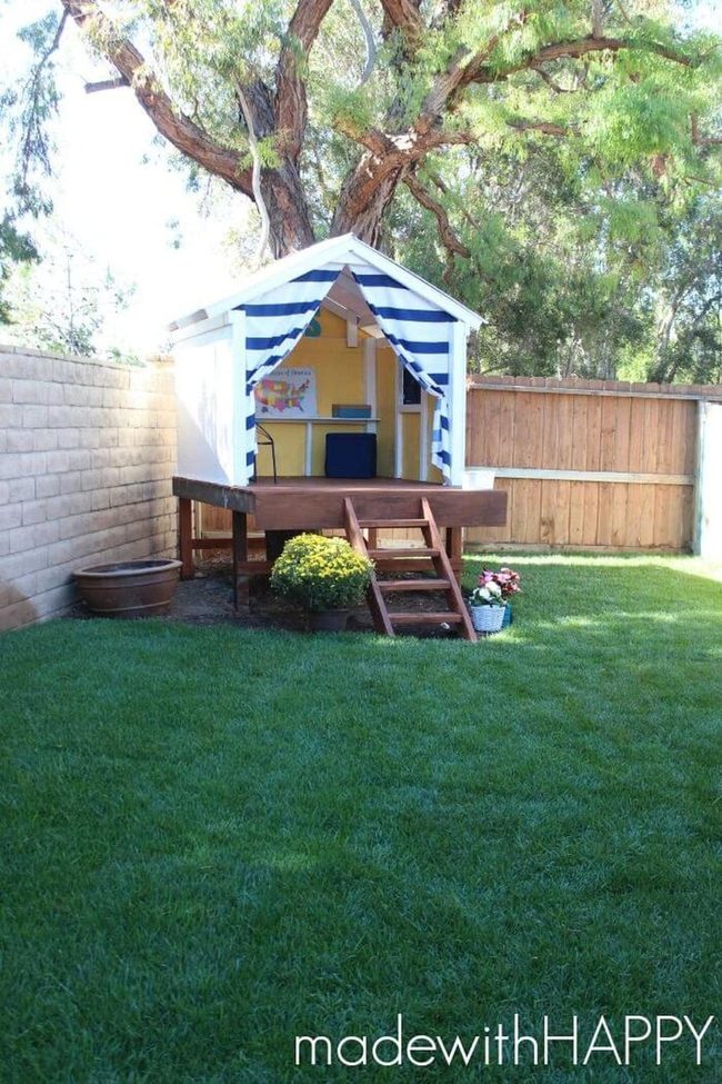 Fabric Backyard Fort Structure