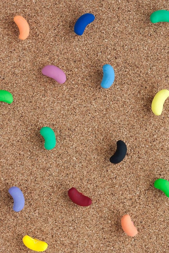 Rainbow Beans On Cork