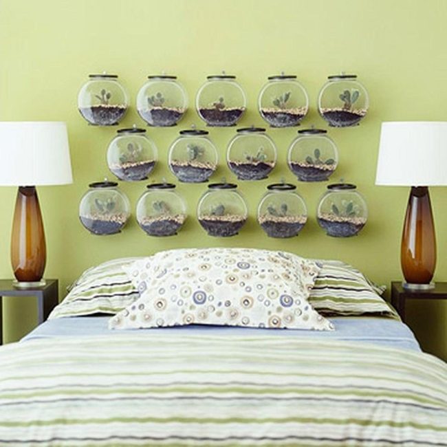 Green Bedroom with Botanical Touches