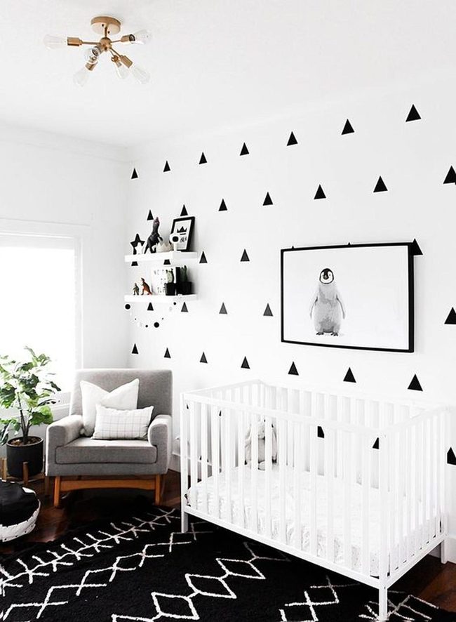 Black Triangles White Nursery