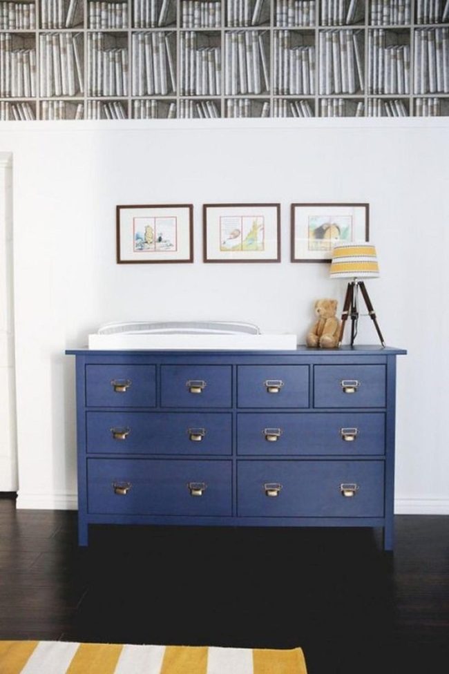 Bright Blue Dressers, Yellow Accents