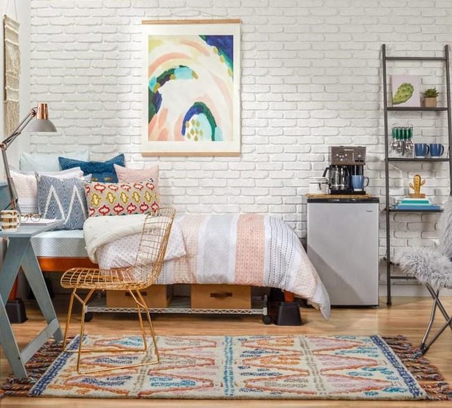 Warm Brick Bedroom Layers