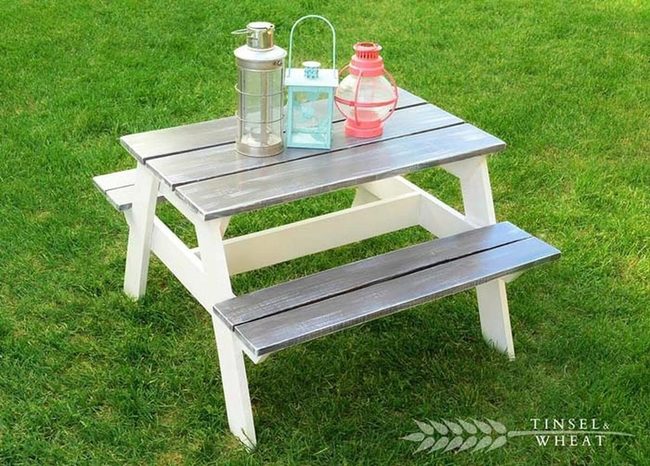 Multicolored Picnic Bench For Kids
