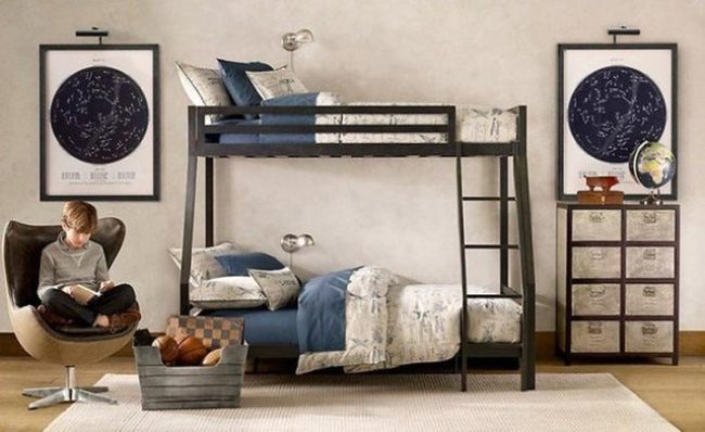Dark Metal Bunk Beds, Starry Dreams