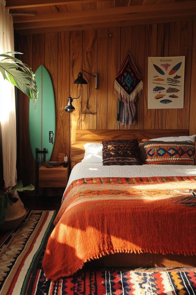 Sun-Bleached Boho Surfer Bedroom