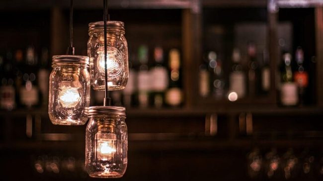 Warm Light In Glass Jars
