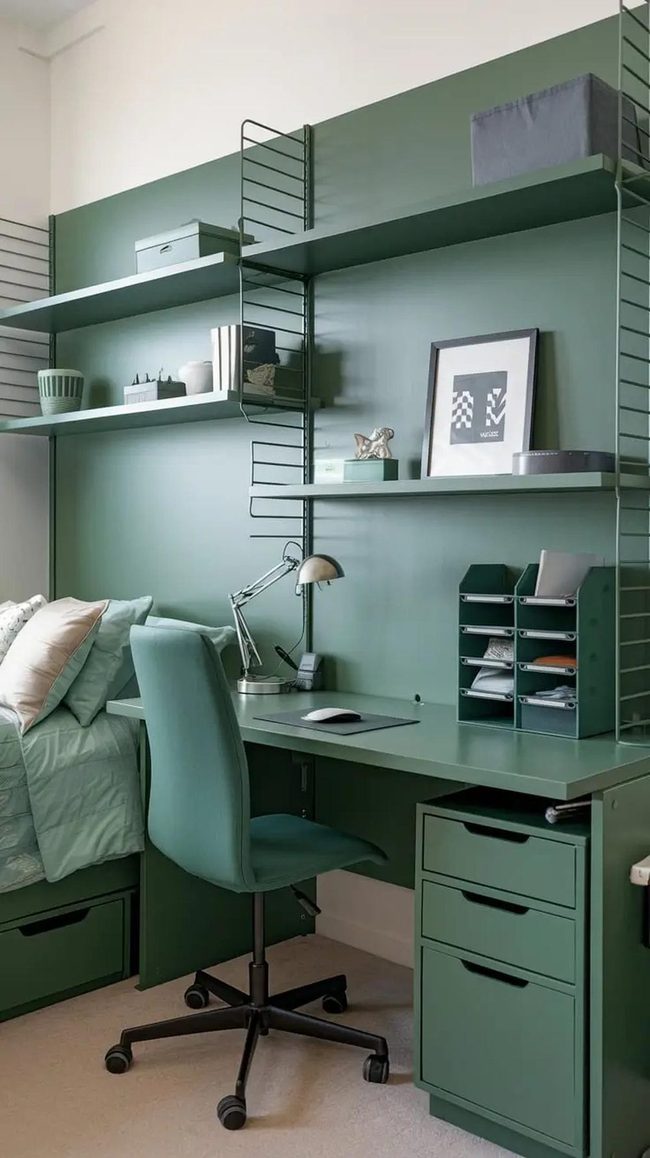 Monochromatic Desk Zone Strategy