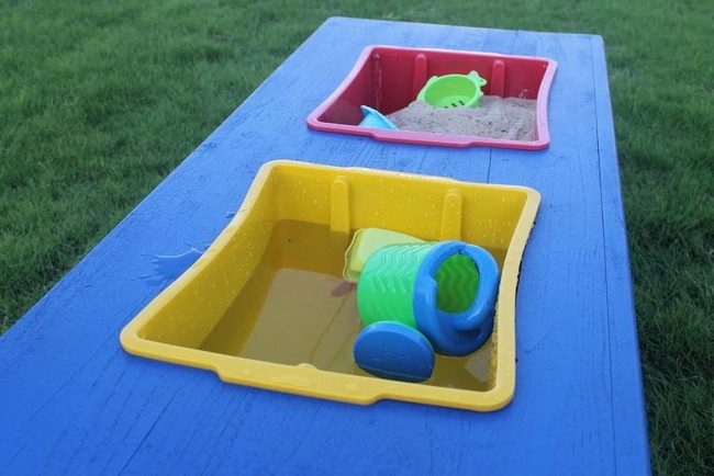 Blue Plastic Sand Play Bins