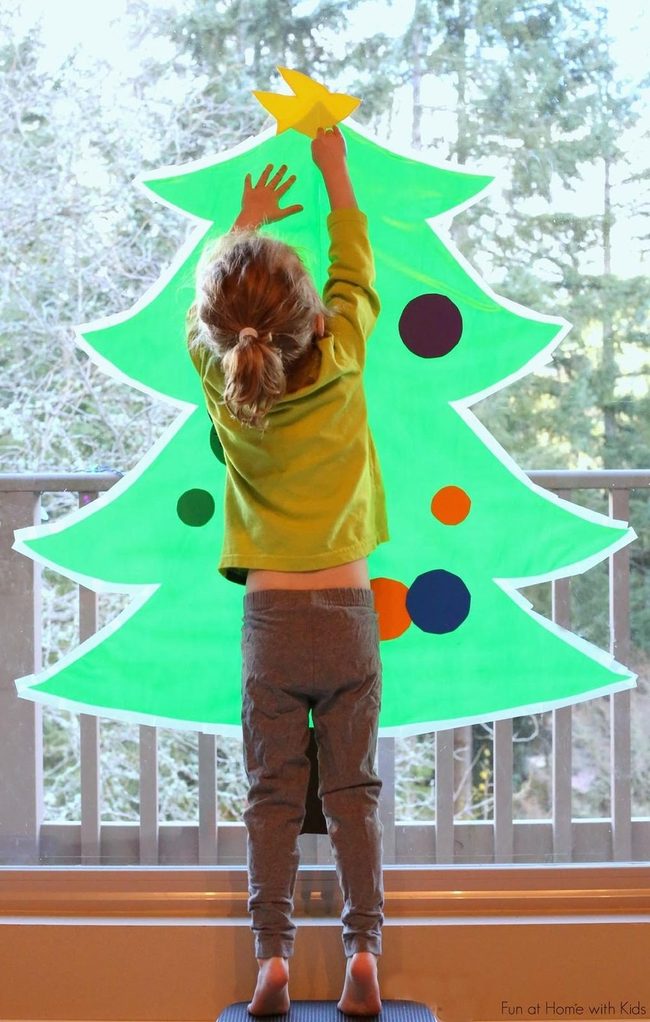 Yellow Paper Stars And Handmade Trees
