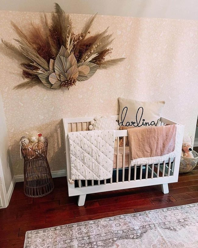 Dried Pampas Pink Bedroom