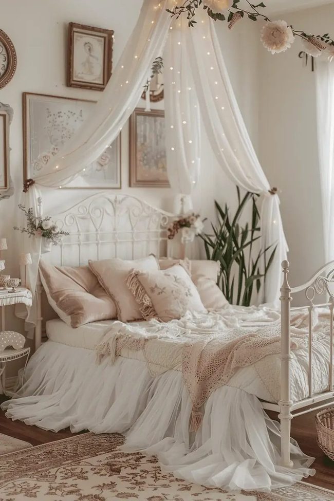 Twinkling Lights And Cascading Drapes