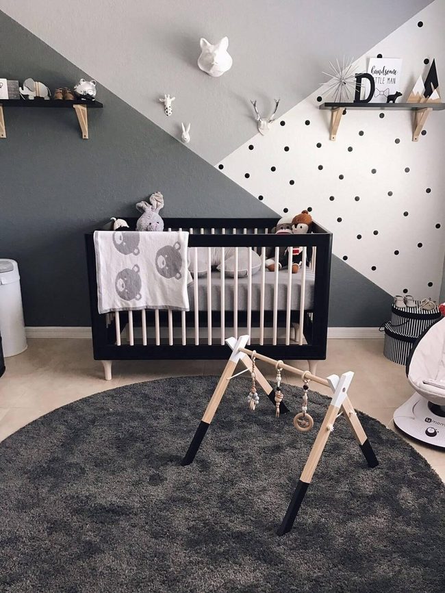 Crisp Black White Nursery