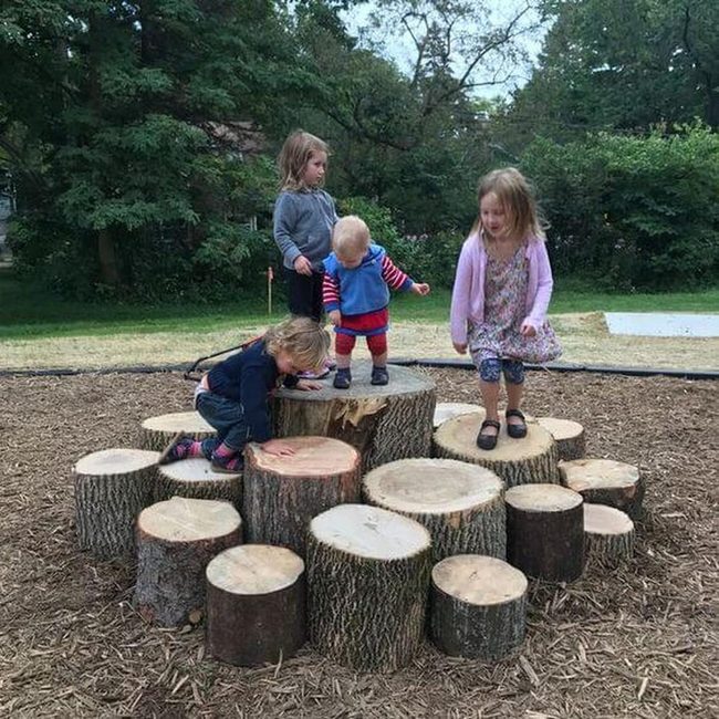 Natural Wood Playground For Kids