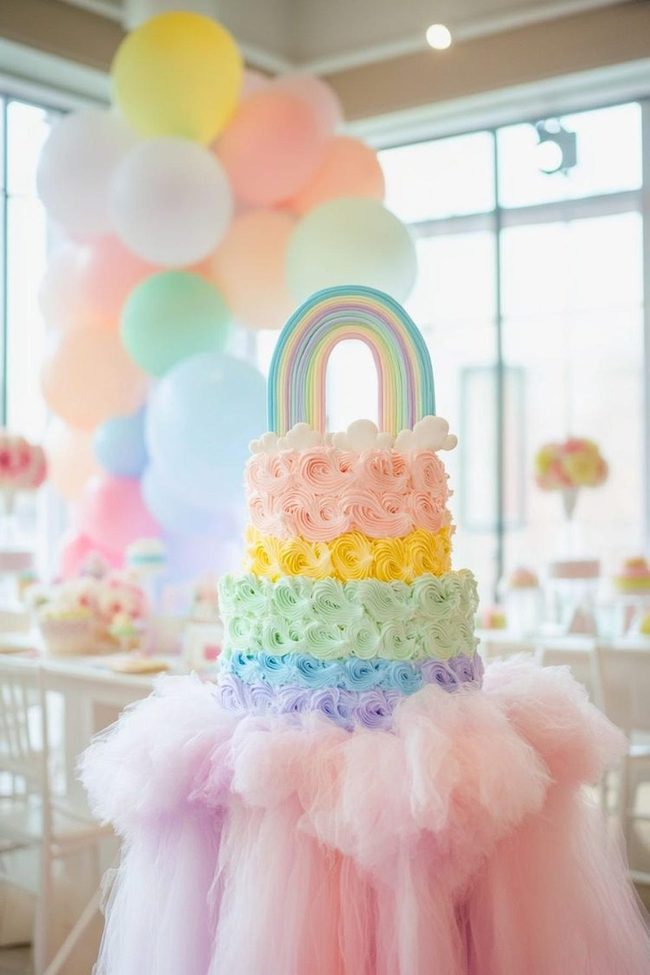 Pastel Rainbow Layer Cake