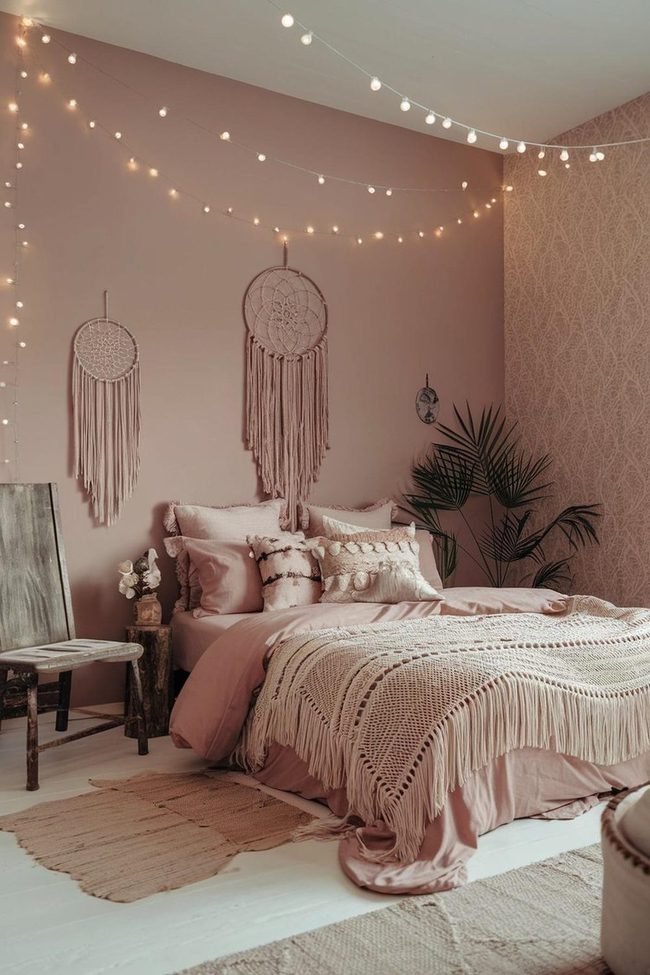Blush Pink Boho Sleeping Quarters