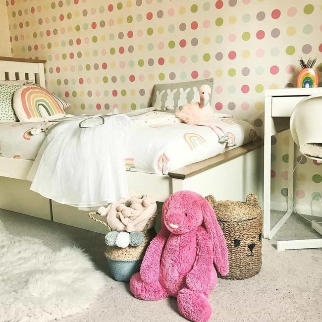 Polka Dot Rainbow Bedroom Retreat