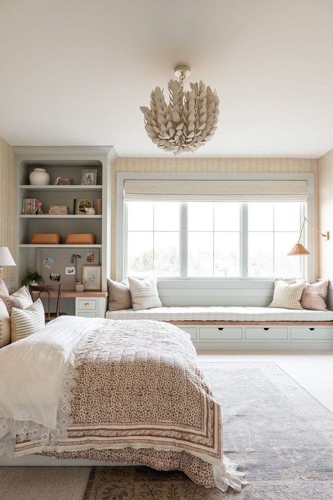 Floor-To-Ceiling Storage Desk Window Seat