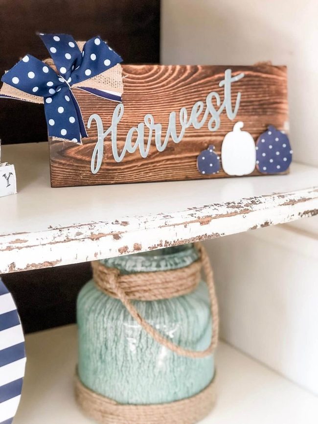 Orange Ribbons Harvest Sign