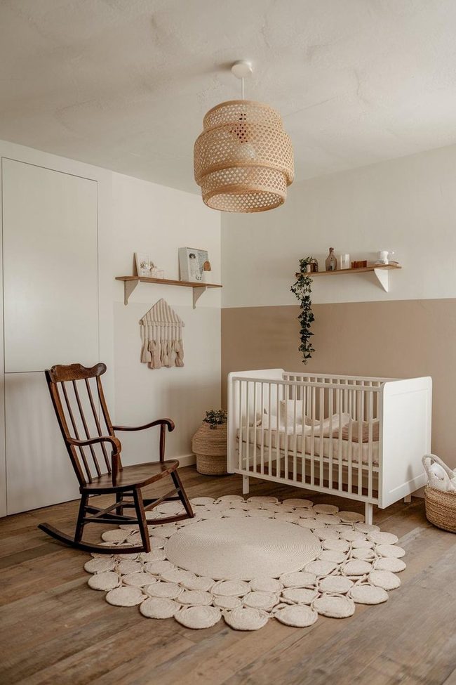 Woven Baskets Meet White Crib