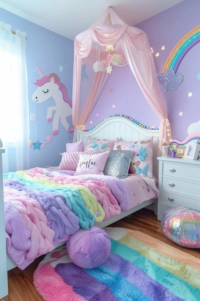 Pastel Unicorn Private Chamber For Girls