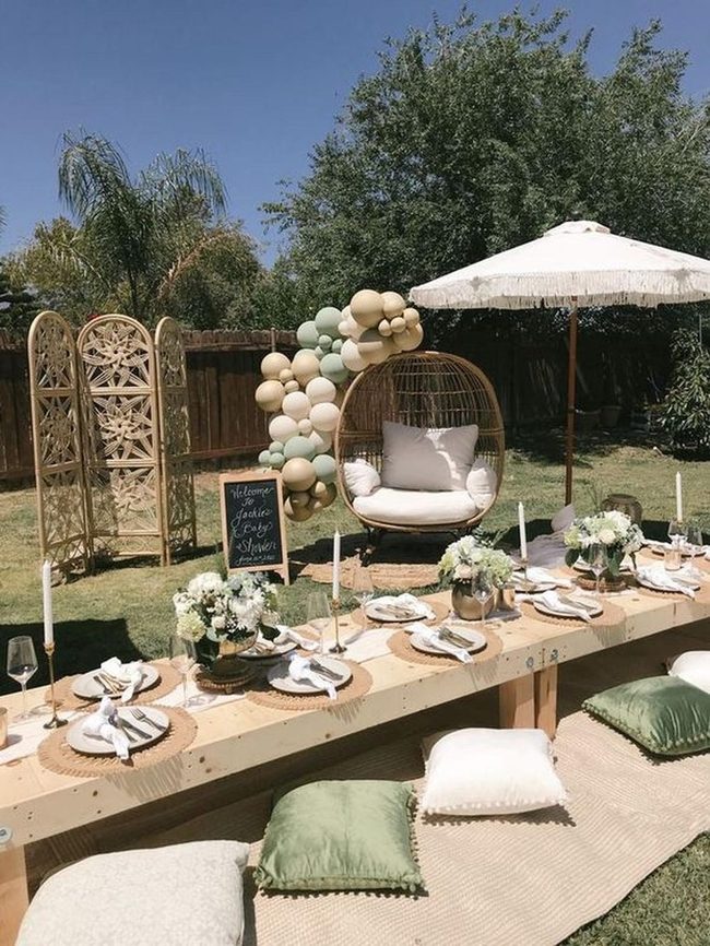 Wooden Table Garden Retreat