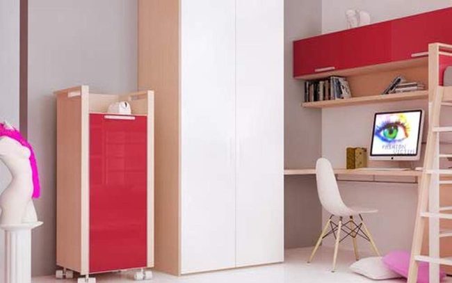 Red Cabinet Workspace Essentials