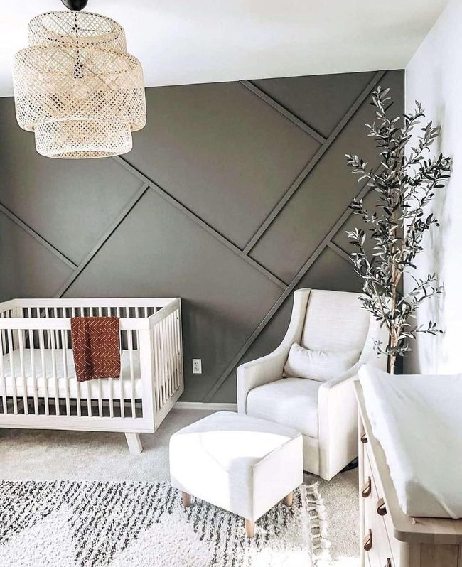 Olive Geometric Nursery Sanctuary