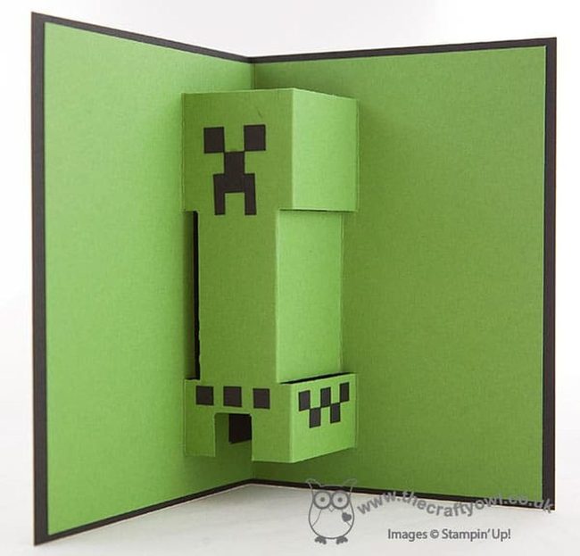 Minecraft Blocks Pop Up Card