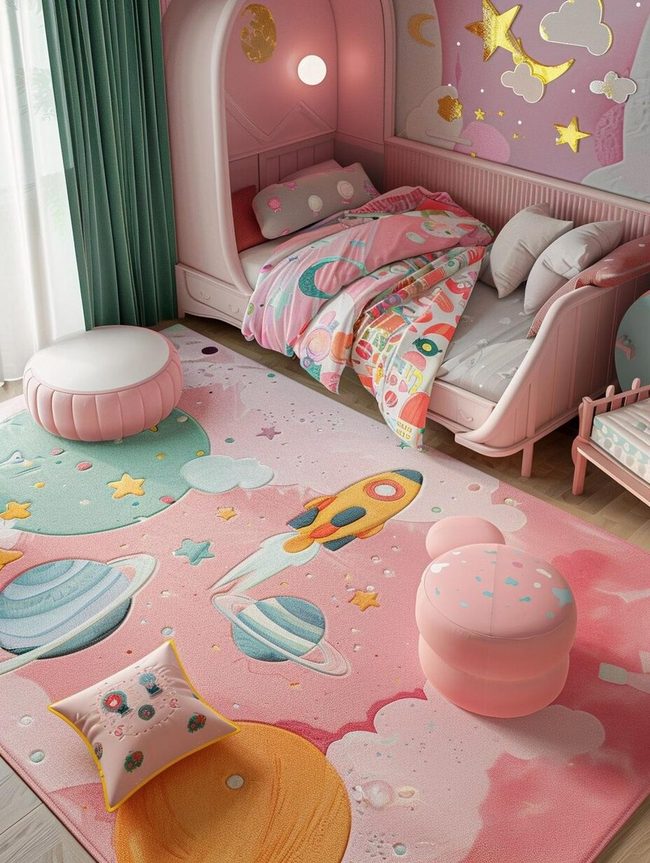 Nebula Theme Bean Bag Chair Styling
