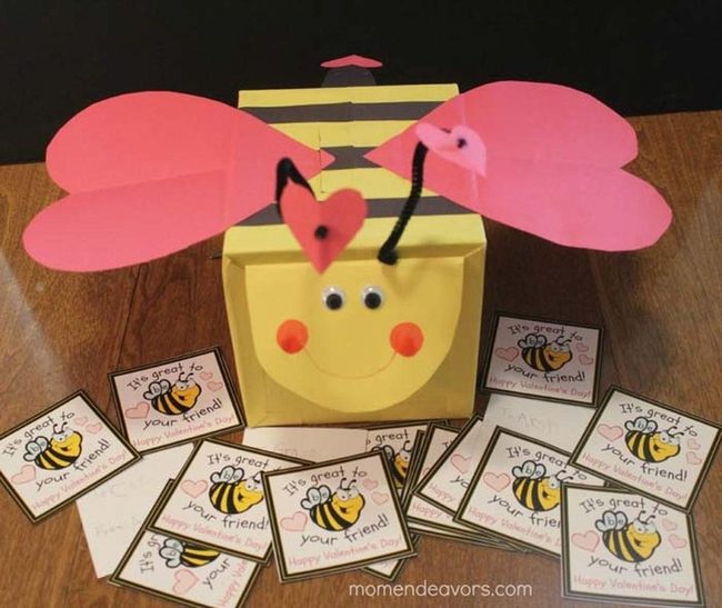 Striped Yellow Bee Mailbox
