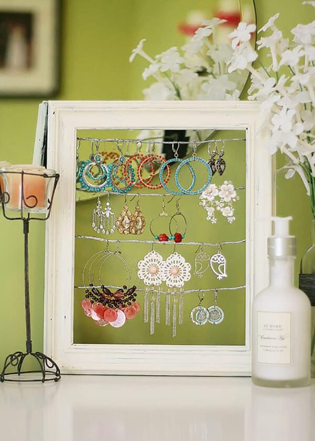 Diy Frame Earring Organizer