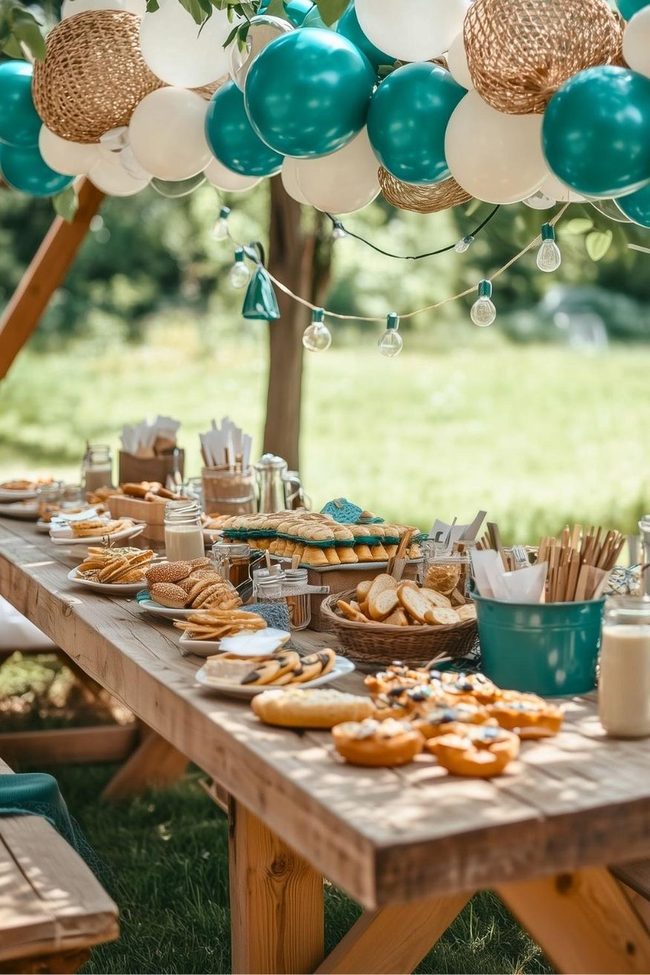 Sage Green Balloons With Woodland Touches