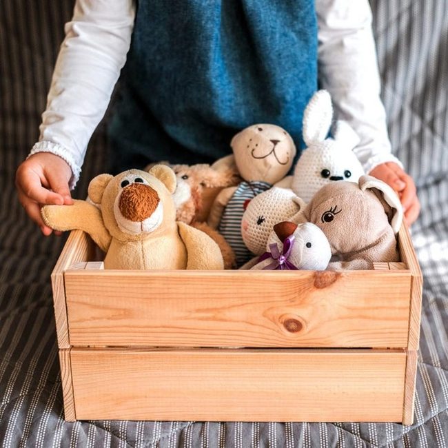 Stacked Wood Crate Storage