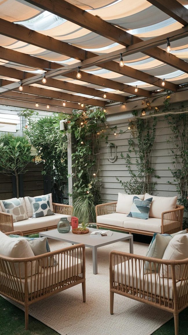 Shaded Pergola Summer Living