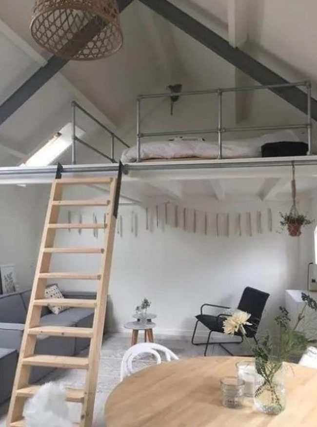 Skylit Loft With Industrial Rails