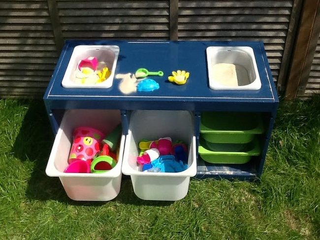 Blue Water Table With Storage