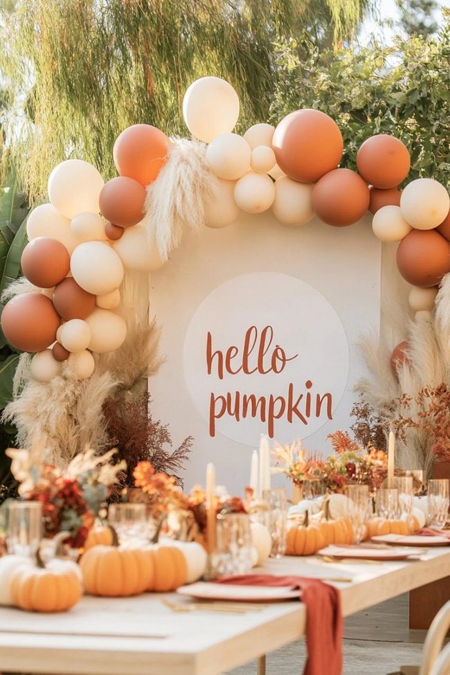 Scattered Pumpkins, Fall Florals