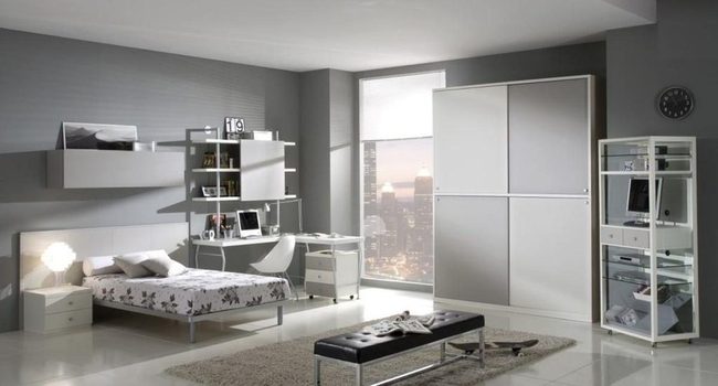 White And Gray Bedroom Efficiency