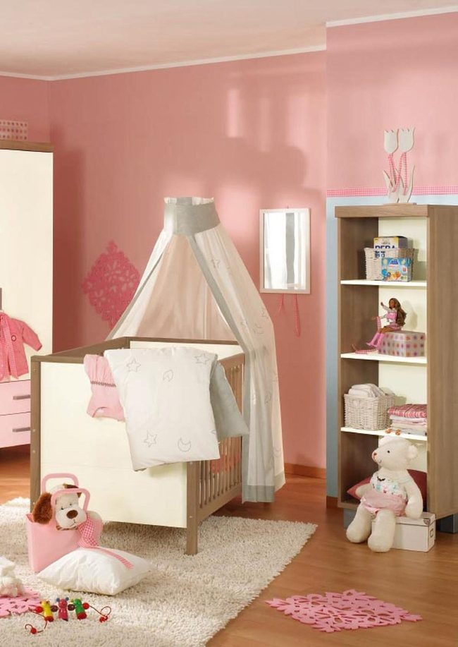 Pink Nursery With Sheer Canopy