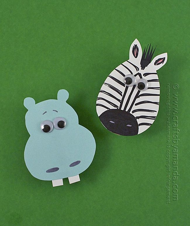 Blue Hippo Paper Silhouettes