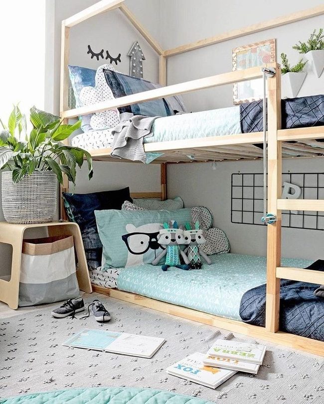 Navy House Bunk Bed Wonderland